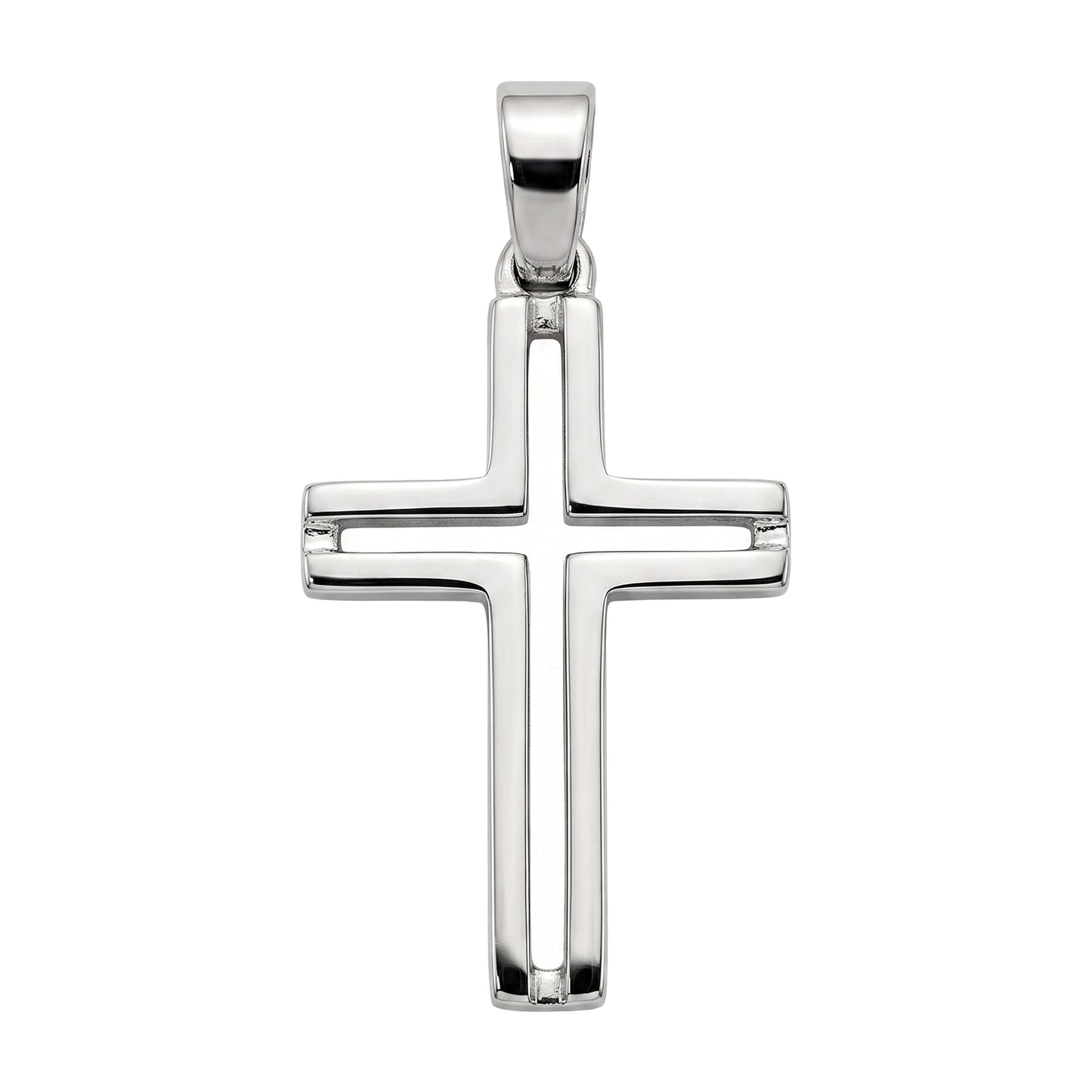 "Slim Latin Cross" Pendant - 925 Sterling Silver