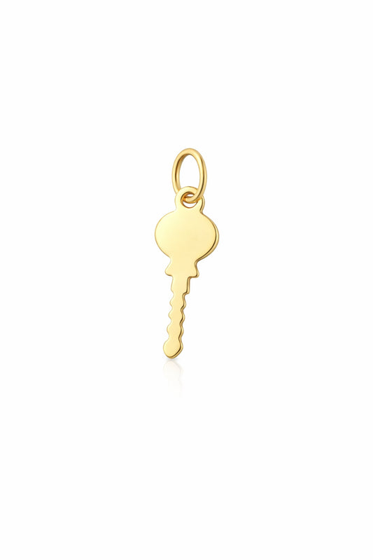 "Skeleton Key" Pendant Necklace - 14k Solid Gold