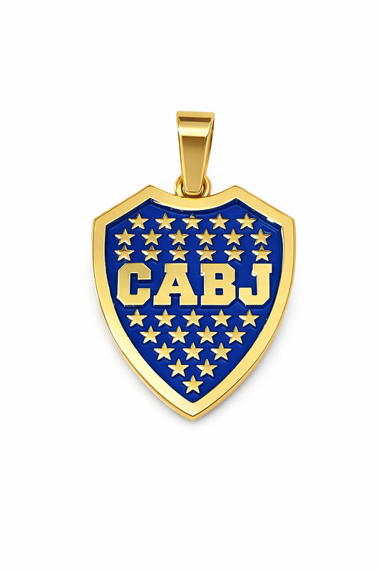 "Boca Juniors Shield" Pendant Necklace - 14k Solid Gold