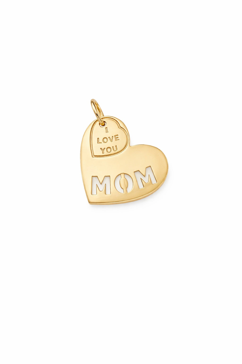 "Sweetheart Mom" Pendant Necklace - 14k Solid Yellow Gold