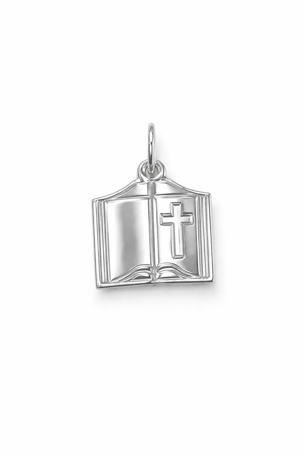 "Open Book Cross" Pendant - 925 Sterling Silver