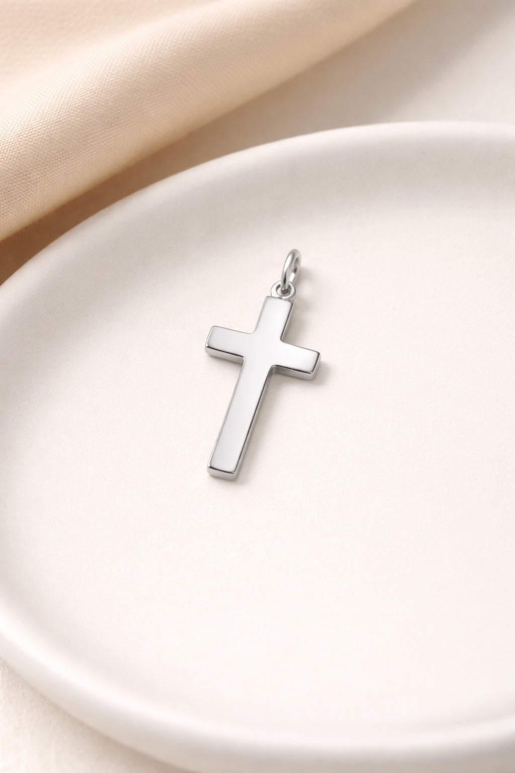 "Minimalist Cross" Pendant Necklace - 925 Sterling Silver, Available in 2 Sizes