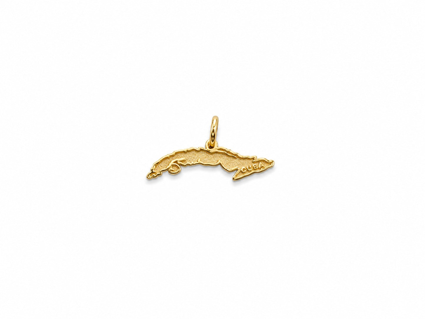 "Map of Cuba" Pendant Necklace - 14k Solid Gold