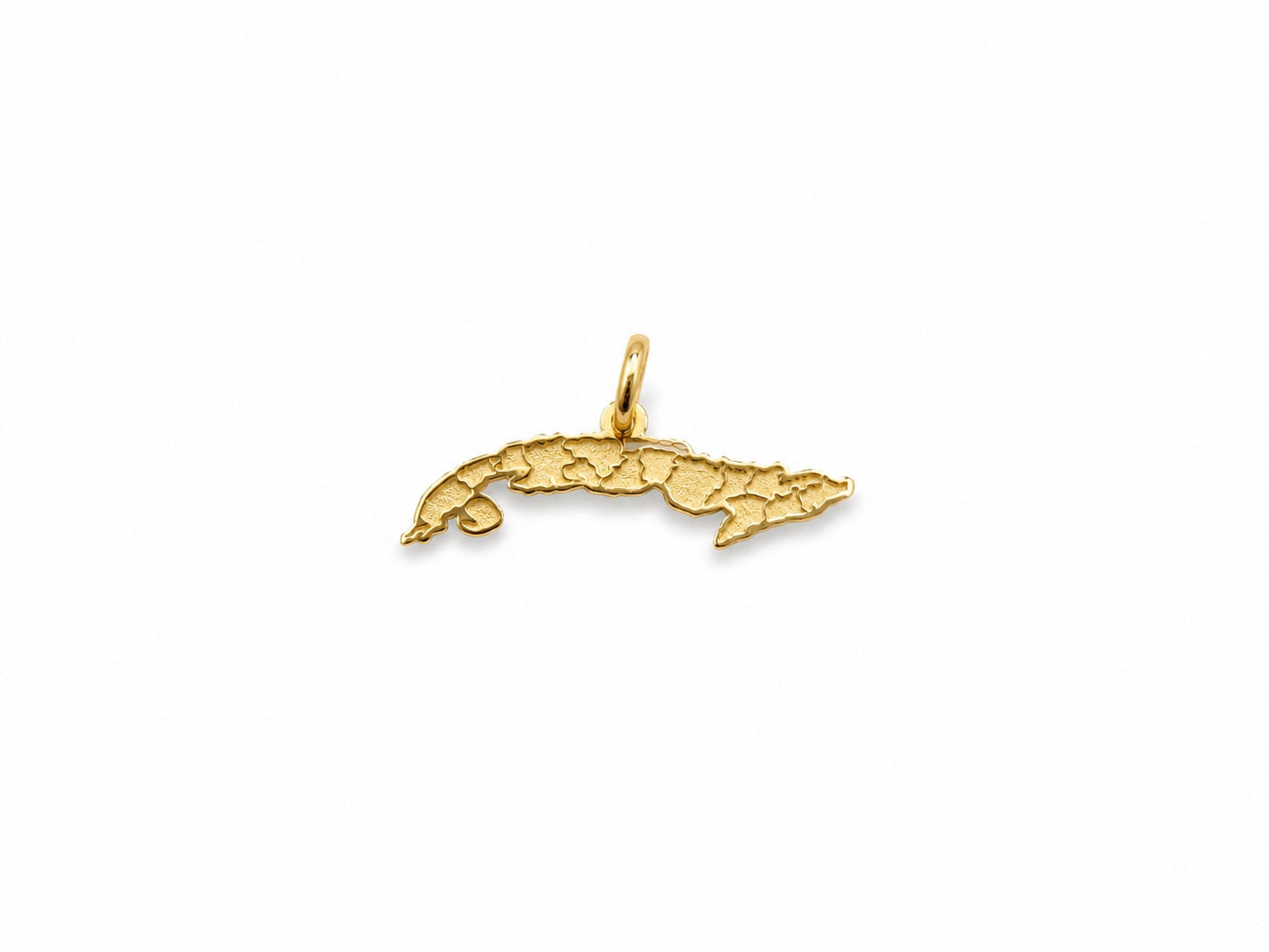 "Cuba Province Map" Pendant Necklace - 14k Solid Gold