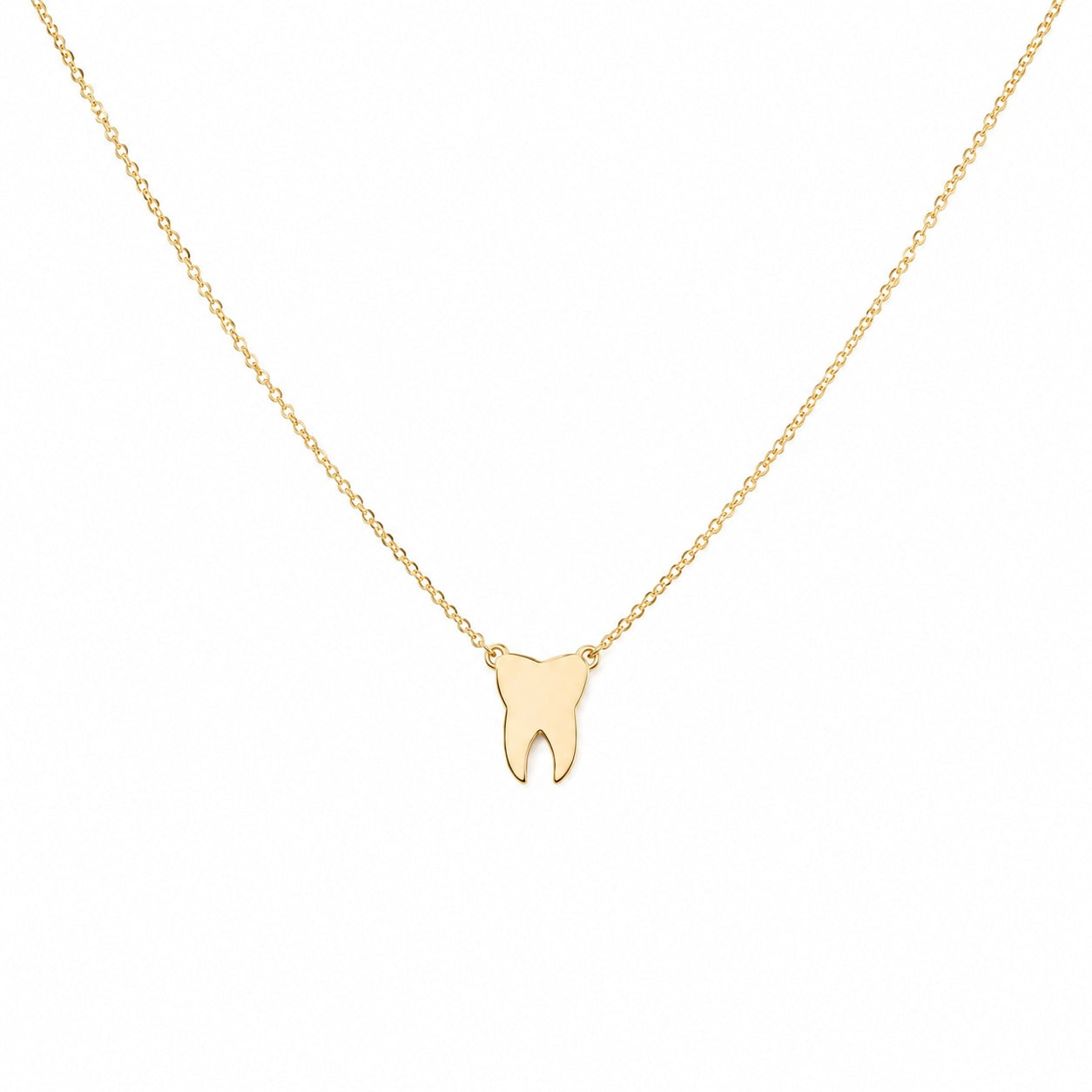 "Tooth" Pendant Necklace - 14k Solid Gold