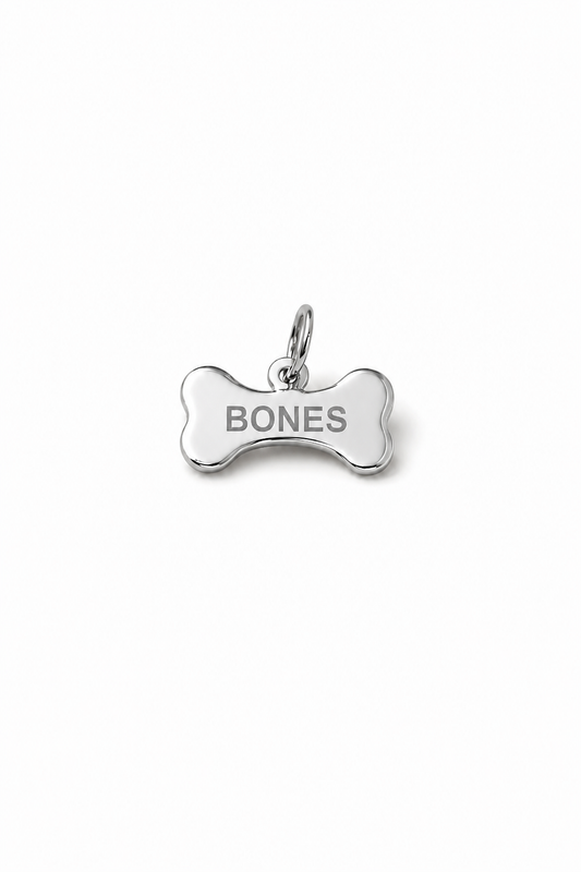 "Bone" Pendant Necklace - 925 Sterling Silver, Available in Small & Large, With Optional Cable Chain