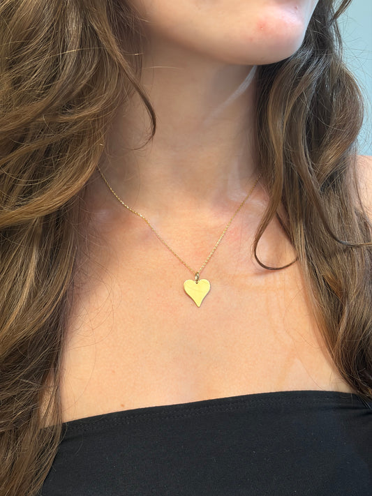 "Smooth Heart" Pendant Necklace - 925 Sterling Silver