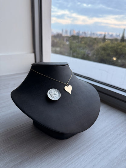 "Smooth Heart" Pendant Necklace - 925 Sterling Silver