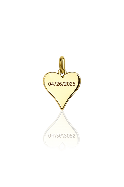 "Smooth Heart" Pendant Necklace - 925 Sterling Silver
