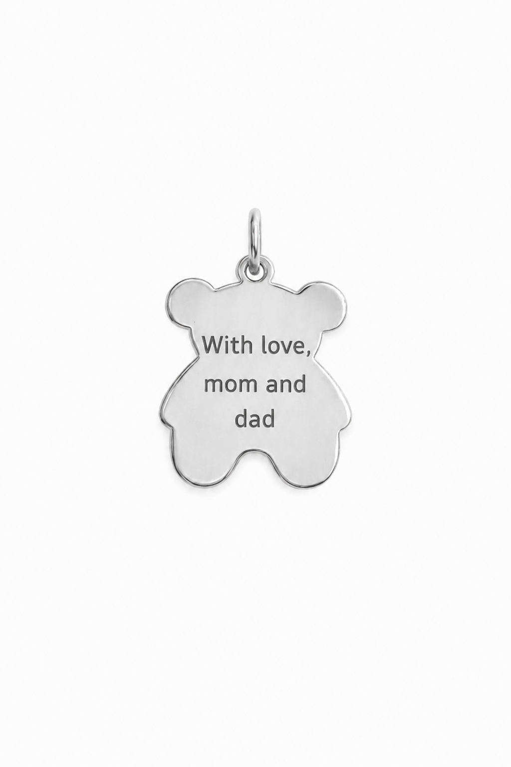 "Baby Bear" Medal Pendant Necklace with Optional Cable Chain, Sterling Silver Charm, Gift for Her, Birthday, Anniversary, Layering Jewelry