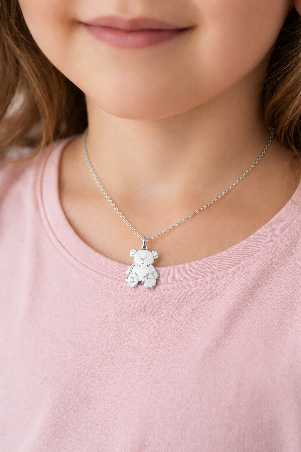 "Baby Bear" Medal Pendant Necklace with Optional Cable Chain, Sterling Silver Charm, Gift for Her, Birthday, Anniversary, Layering Jewelry