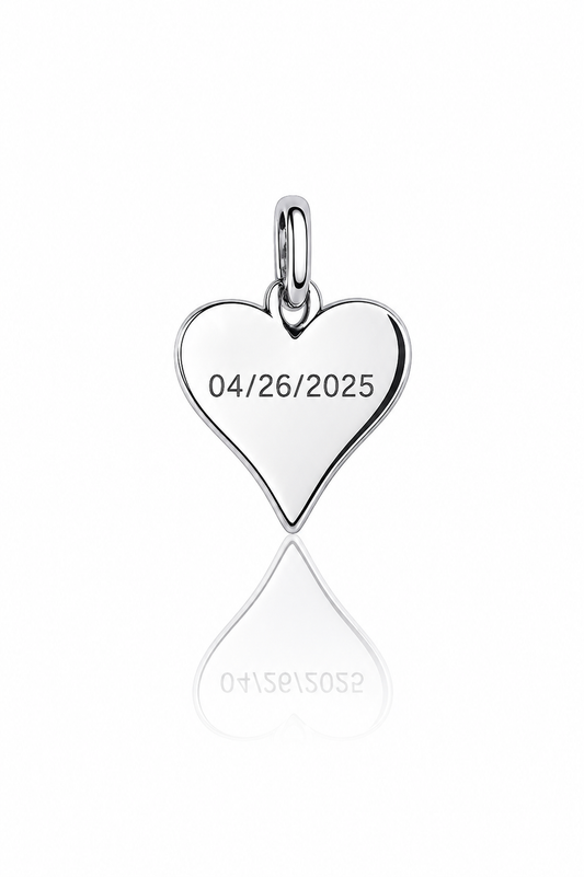 "Smooth Heart" Sterling Silver Pendant Necklace with Optional Cable Chain, Dainty Charm, Valentine Gift, Anniversary, Romantic Jewelry, Gift for Her