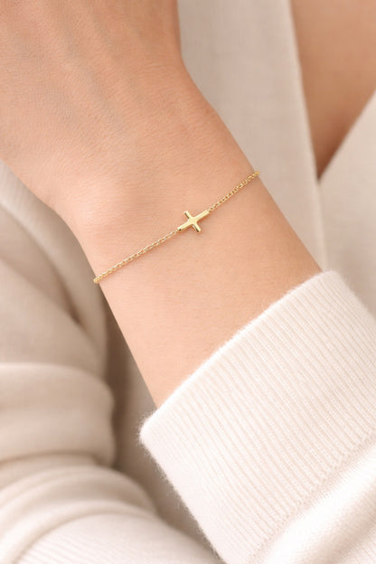 "Devotional Cross" Bracelet - 925 Sterling Silver