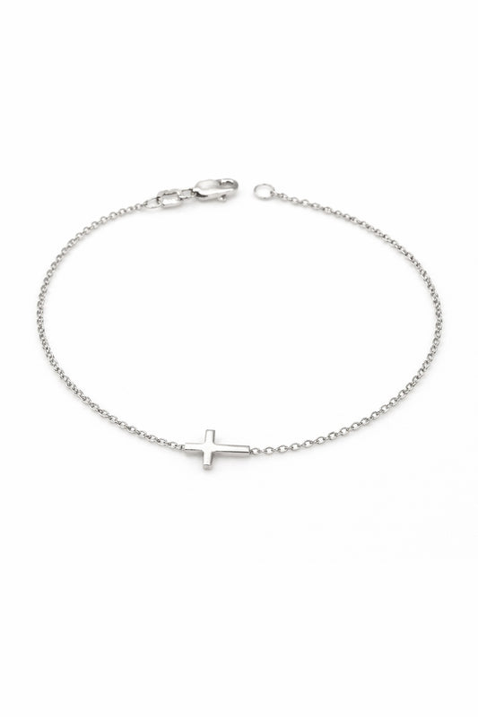 "Devotional Cross" Bracelet - 925 Sterling Silver