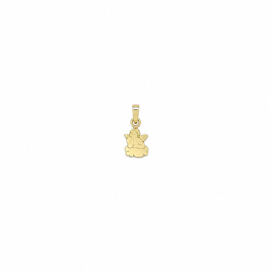 "Matte Angel" Pendant Necklace - 14k Solid Gold