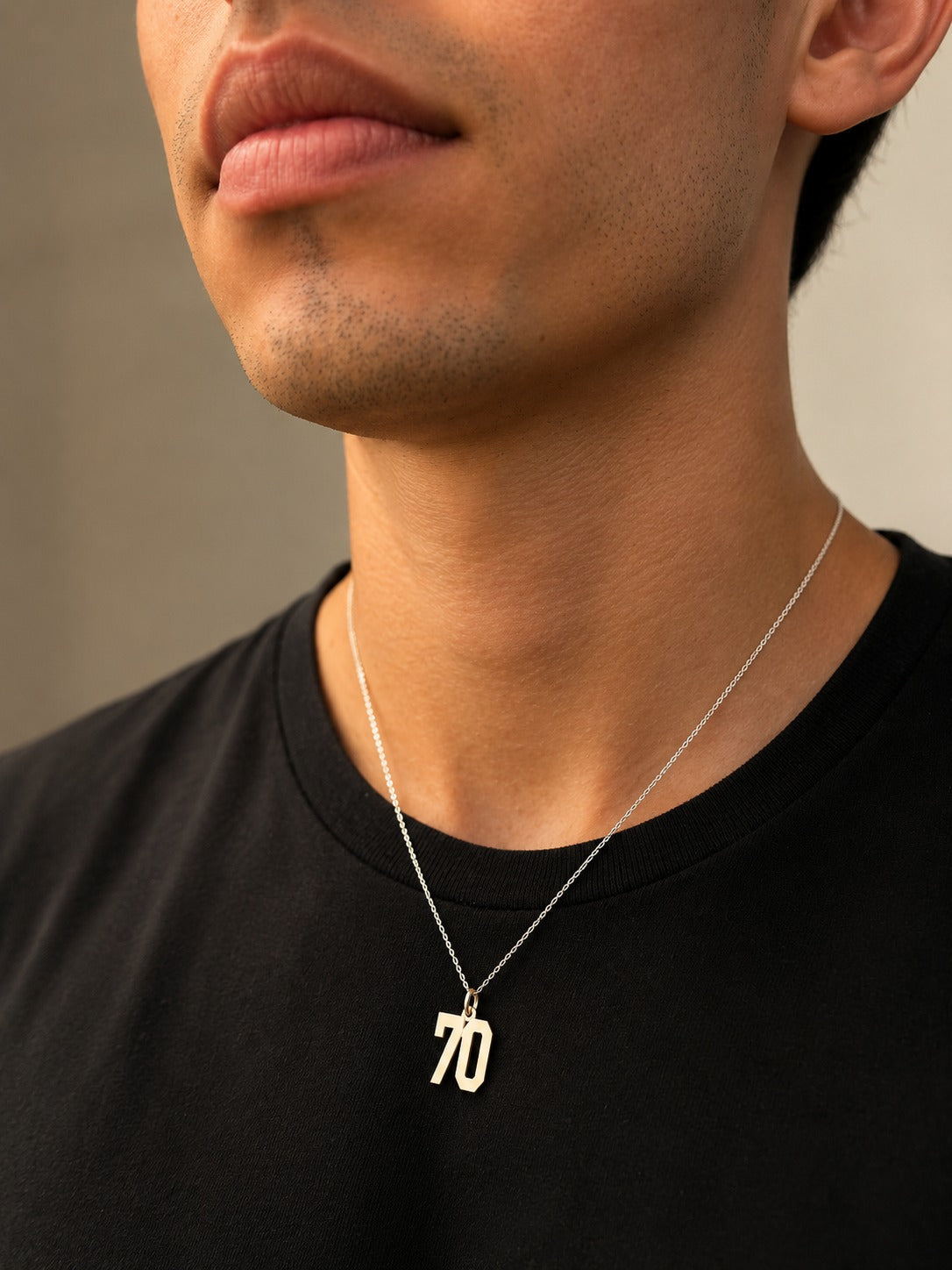 "Number" Pendant Necklace - 925 Sterling Silver