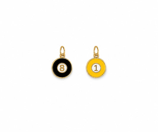 "Billiard Ball" Pendant Necklace - 14k Solid Gold