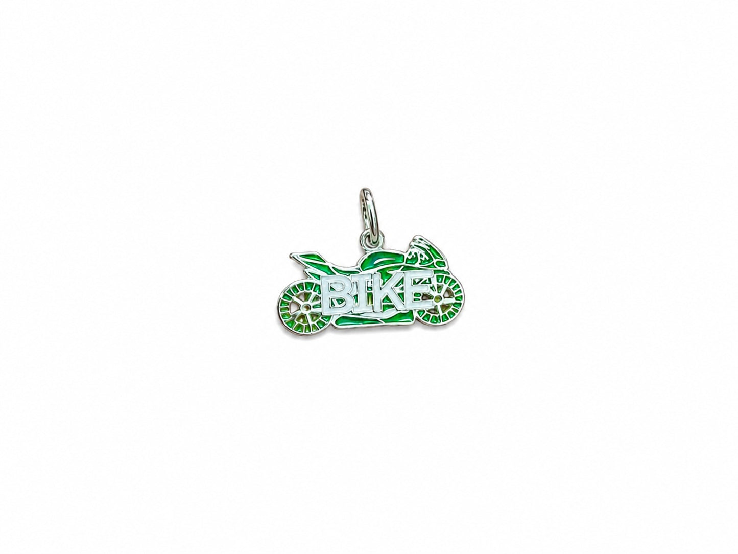 "Moto Enamel" Pendant Necklace – 925 Solid Silver, 92k Solid Gold
