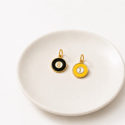 "Billiard Ball" Pendant Necklace - 14k Solid Gold