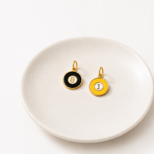 "Billiard Ball" Pendant Necklace - 14k Solid Gold
