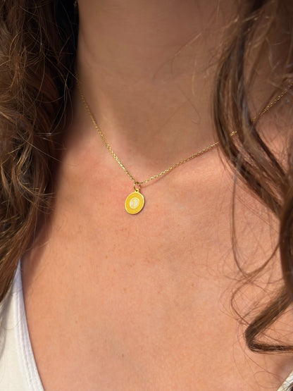 "Billiard Ball" Pendant Necklace - 14k Solid Gold