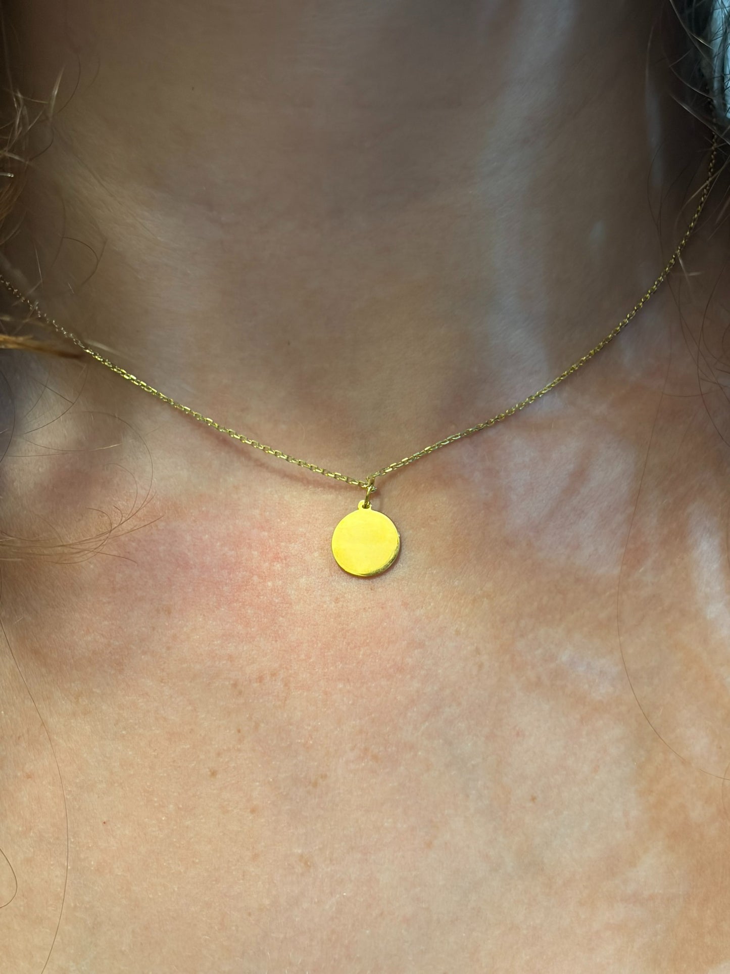 "Billiard Ball" Pendant Necklace - 14k Solid Gold