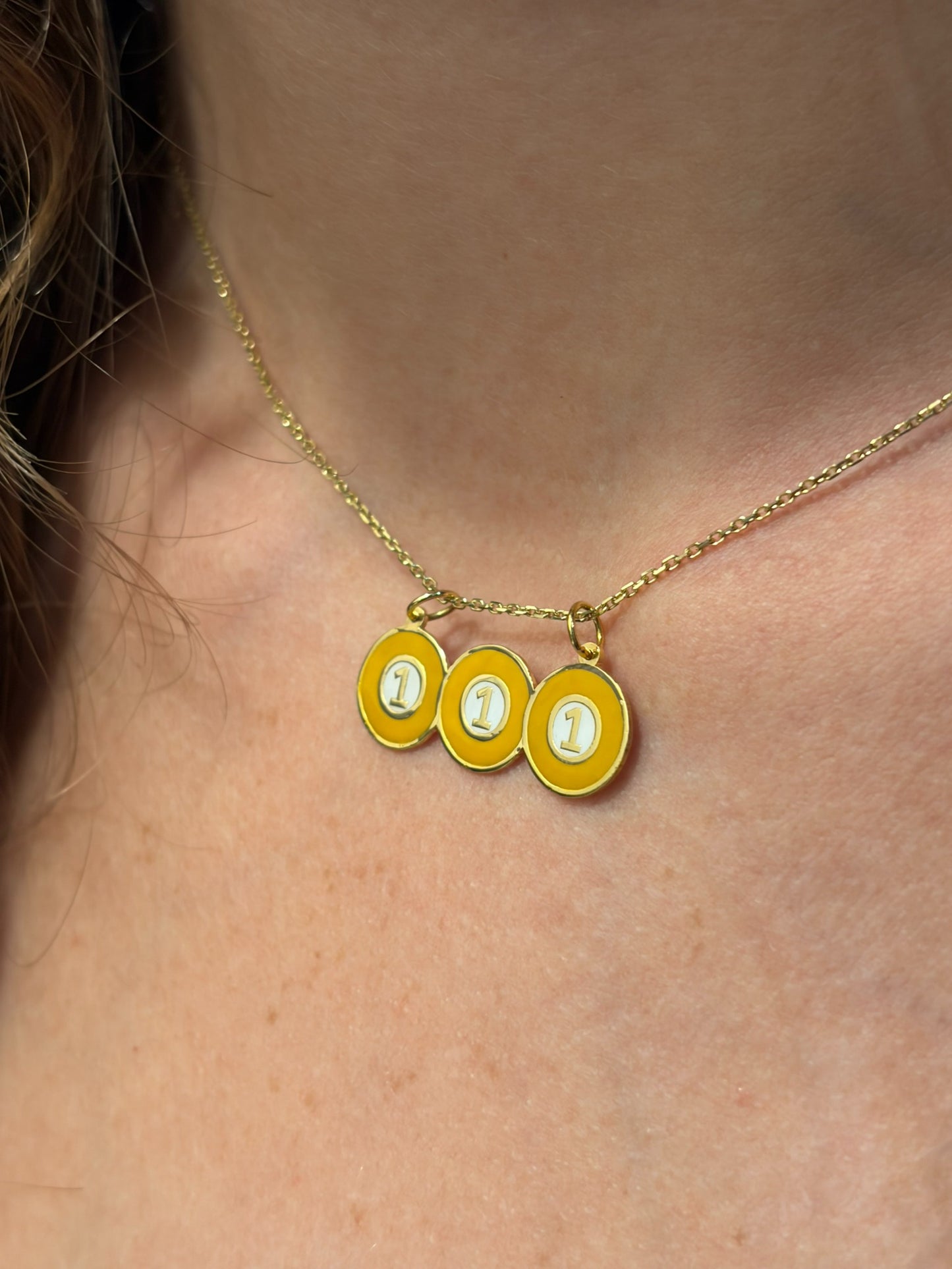 "Triple Billiard Ball" Pendant - 14k Solid Gold
