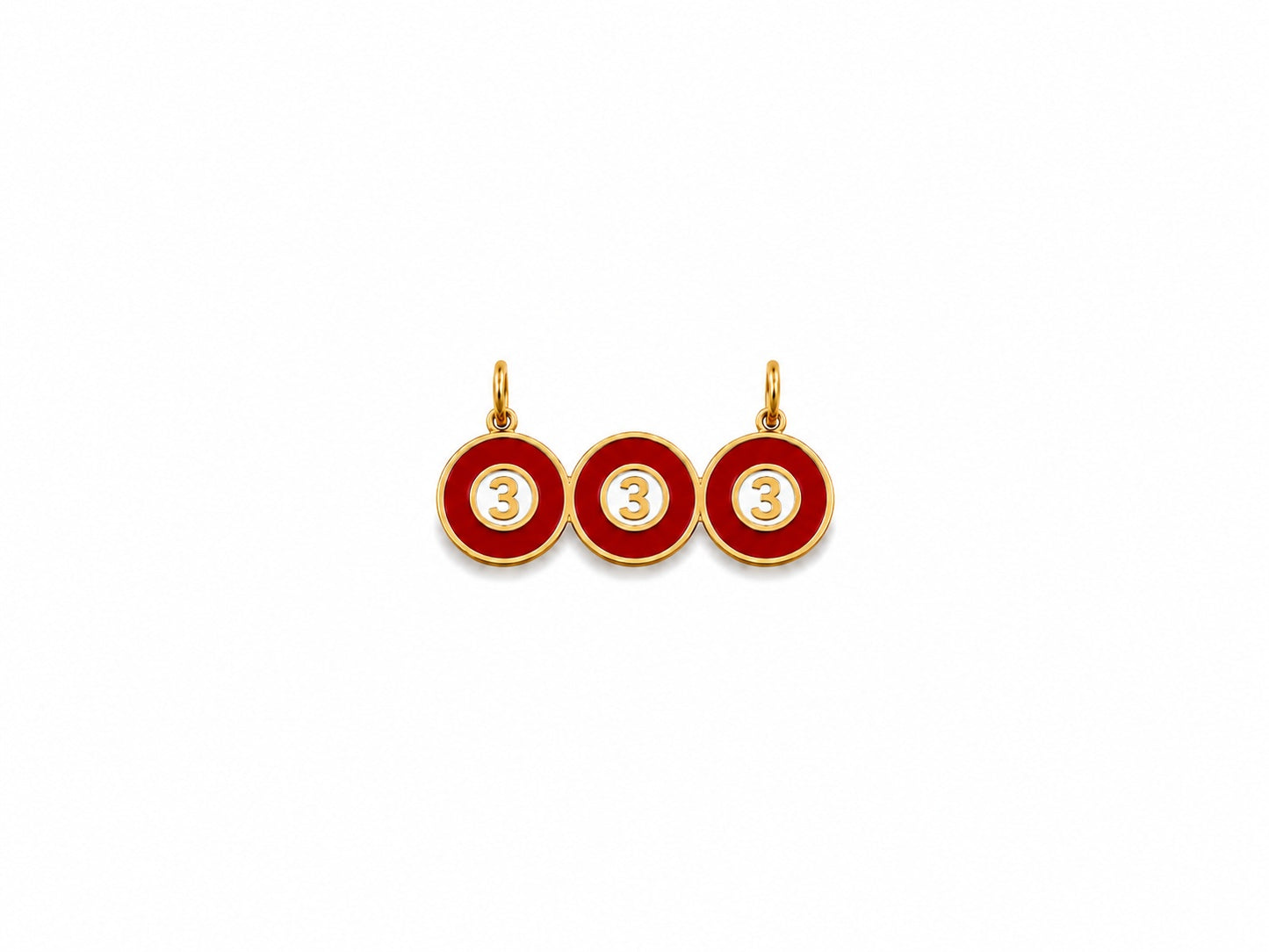 "Triple Billiard Ball" Pendant - 14k Solid Gold