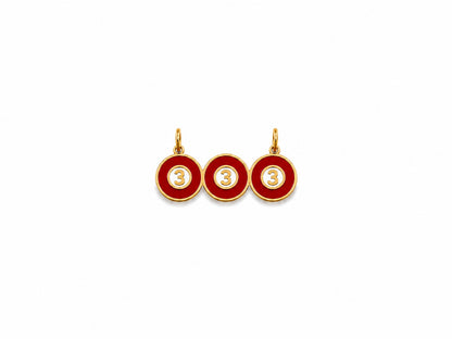 "Triple Billiard Ball" Pendant - 14k Solid Gold