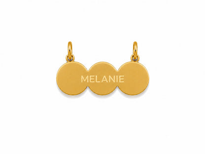 "Triple Billiard Ball" Pendant - 14k Solid Gold