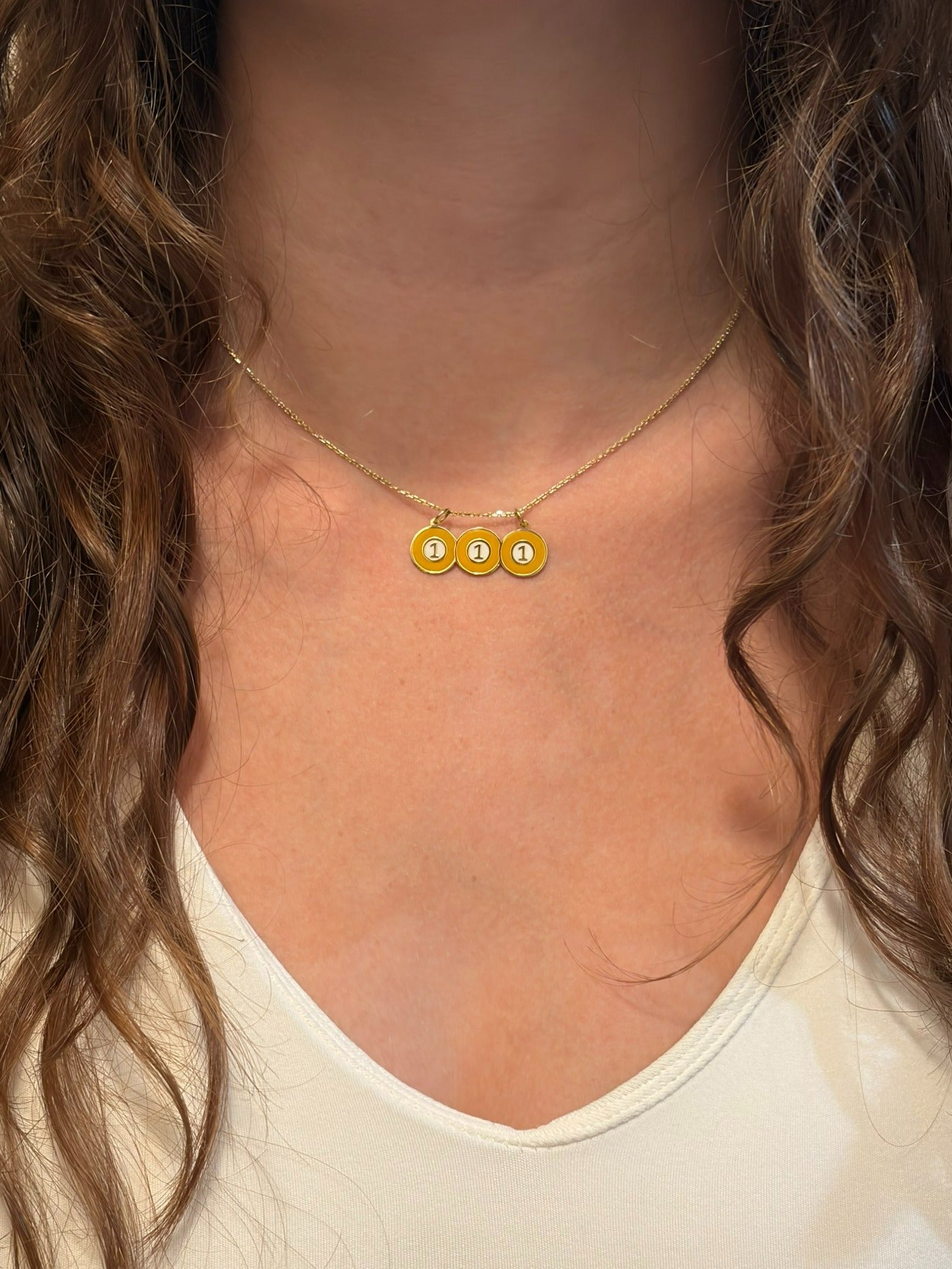 "Triple Billiard Ball" Pendant - 14k Solid Gold
