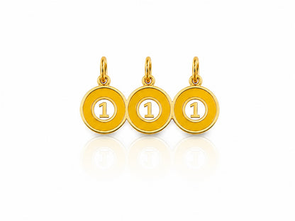"Triple Billiard Ball" Pendant - 14k Solid Gold