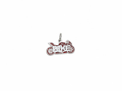 "Moto Enamel" Pendant Necklace – 925 Solid Silver, 92k Solid Gold