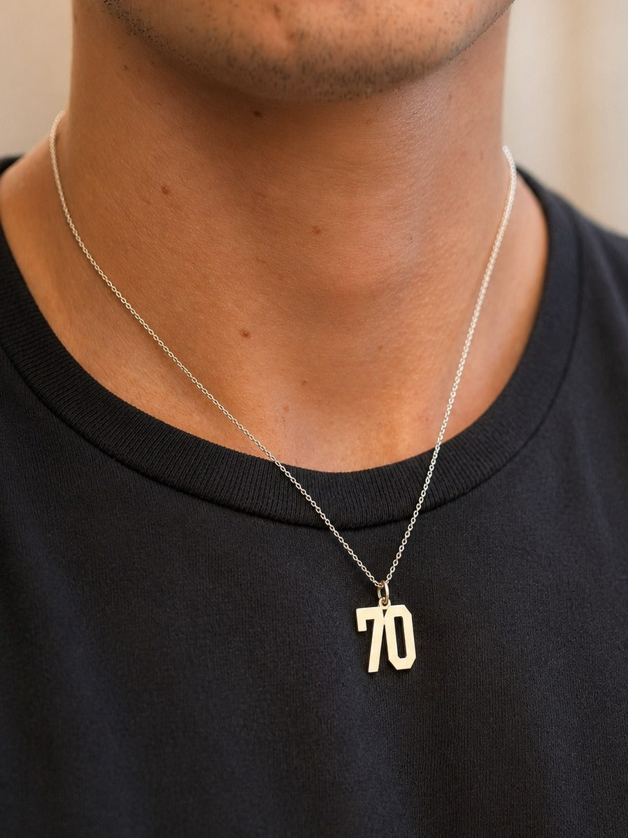 "Number" Pendant Necklace - 925 Sterling Silver