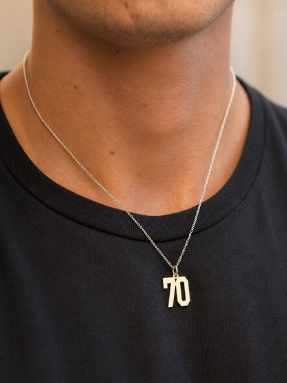 "Number" Pendant Necklace - 925 Sterling Silver