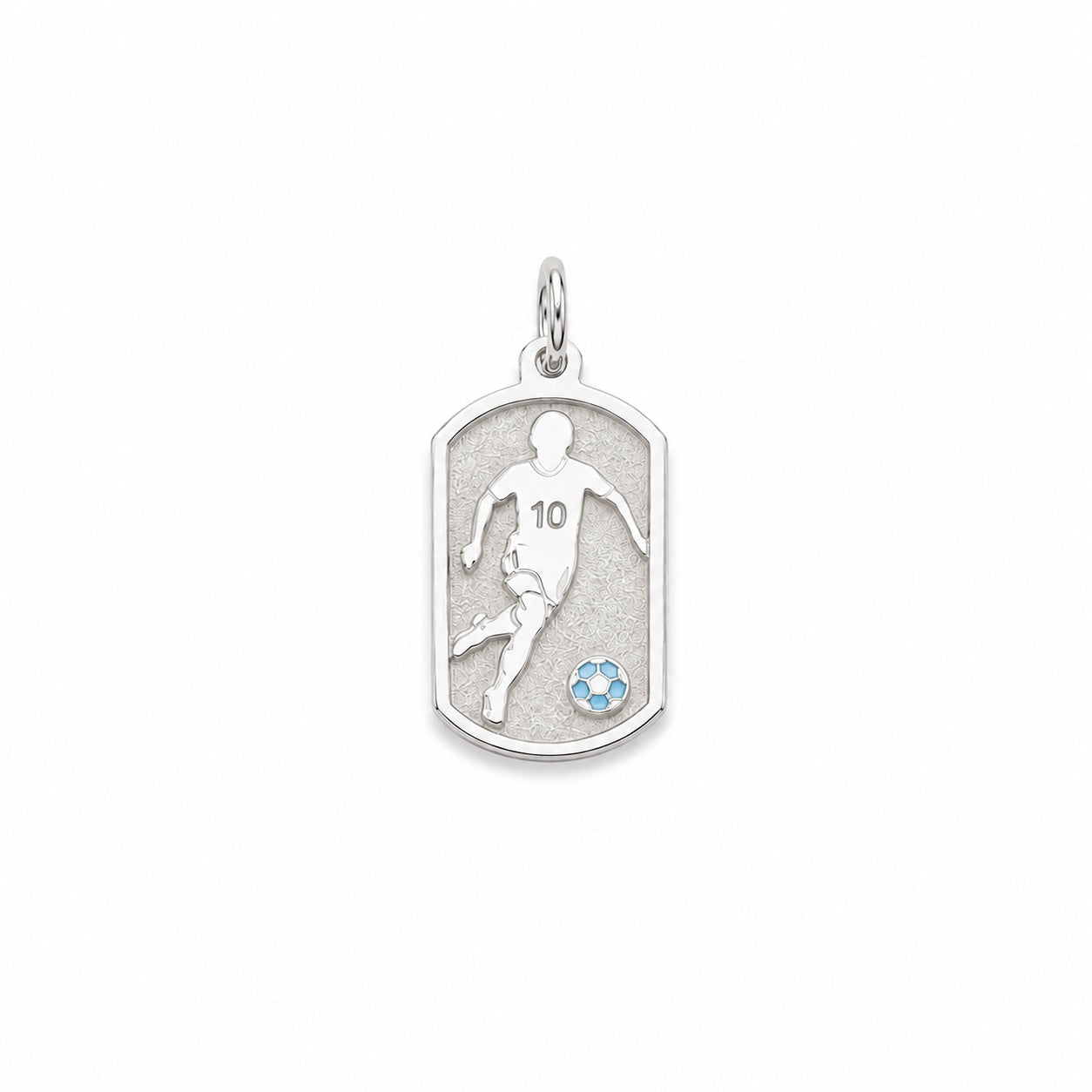"Soccer Player" Pendant Necklace - 925 Sterling Silver