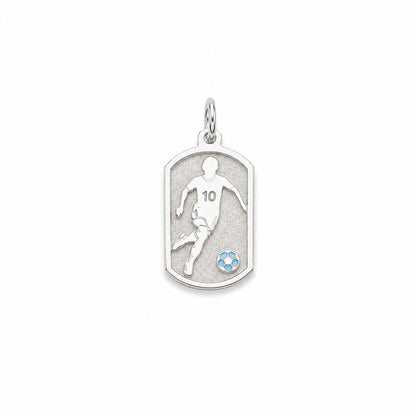 "Soccer Player" Pendant Necklace - 925 Sterling Silver