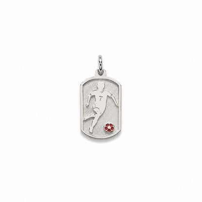 "Soccer Player" Pendant Necklace - 925 Sterling Silver