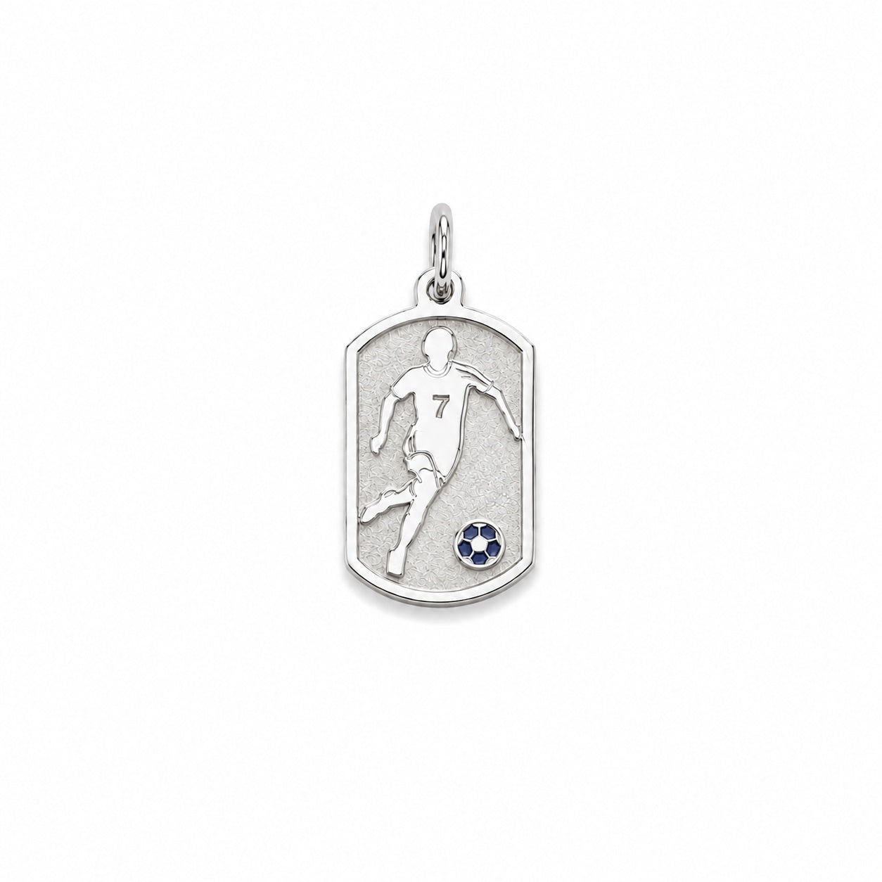 "Soccer Player" Pendant Necklace - 925 Sterling Silver