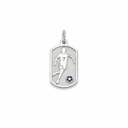 "Soccer Player" Pendant Necklace - 925 Sterling Silver