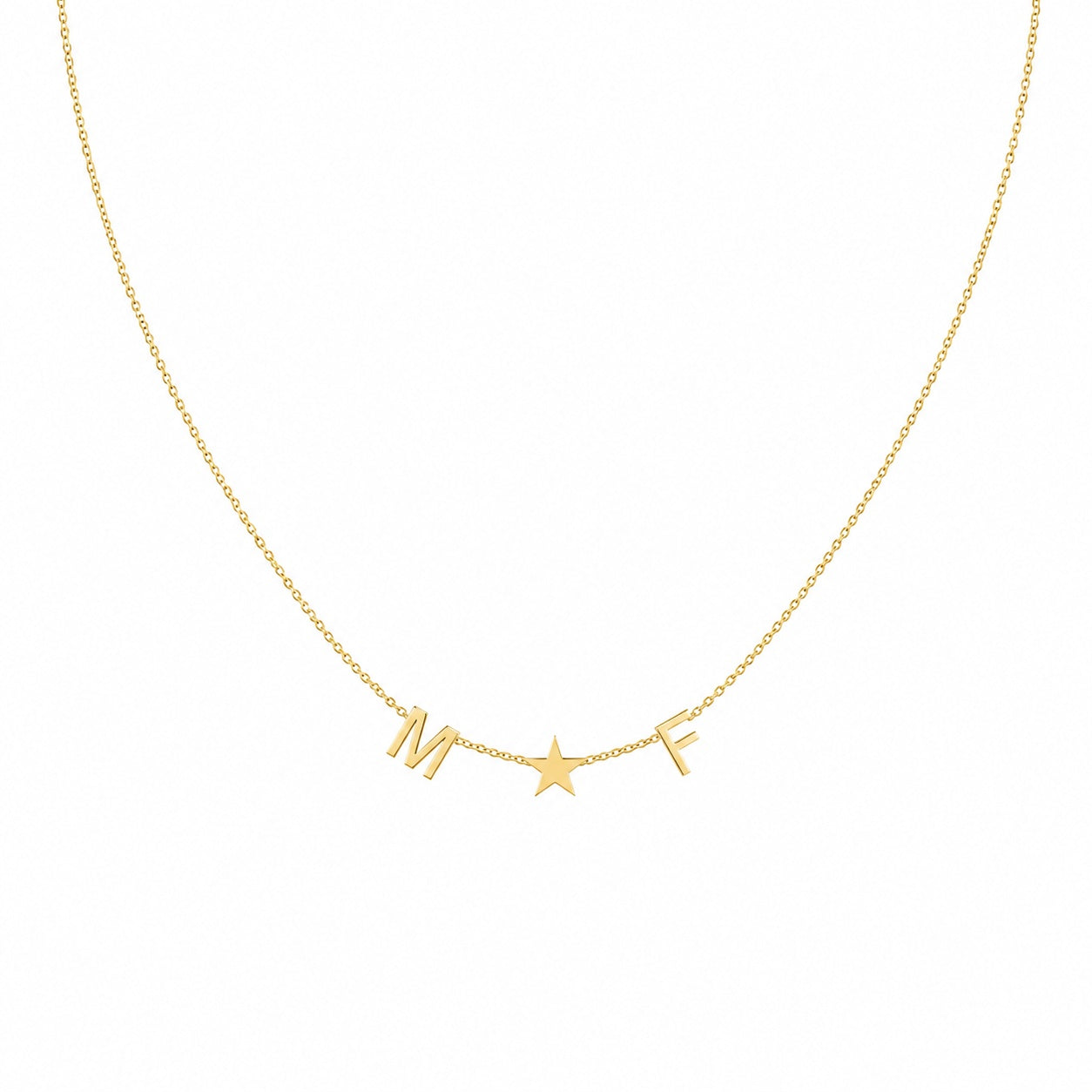 "Twin Letter" Initial Necklace - 925 Sterling Silver