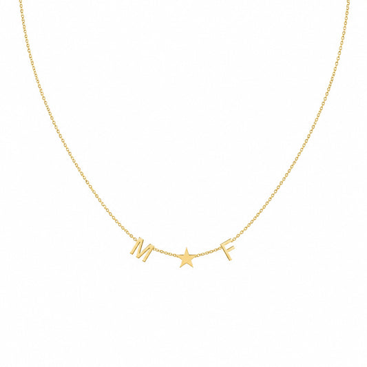 "Twin Letter" Initial Necklace - 925 Sterling Silver