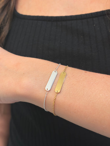 "Nameplate" Bracelet - 925 Sterling Silver