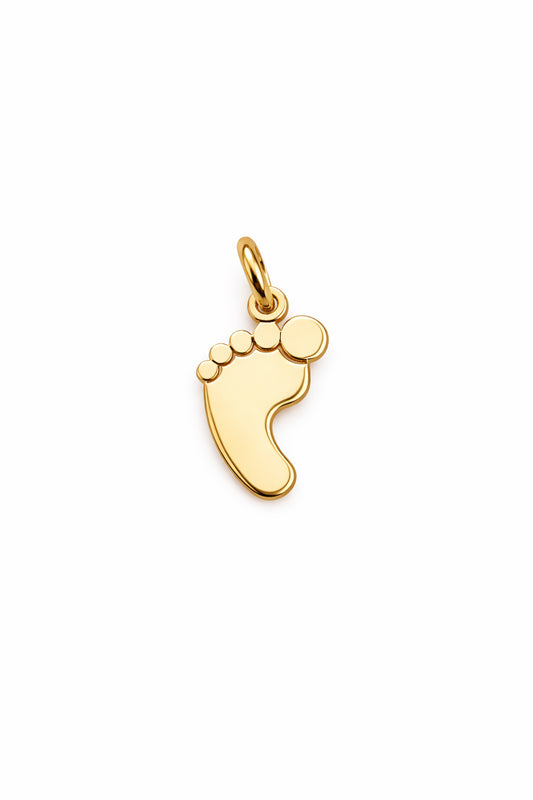 14k Solid Gold Pendant Foot