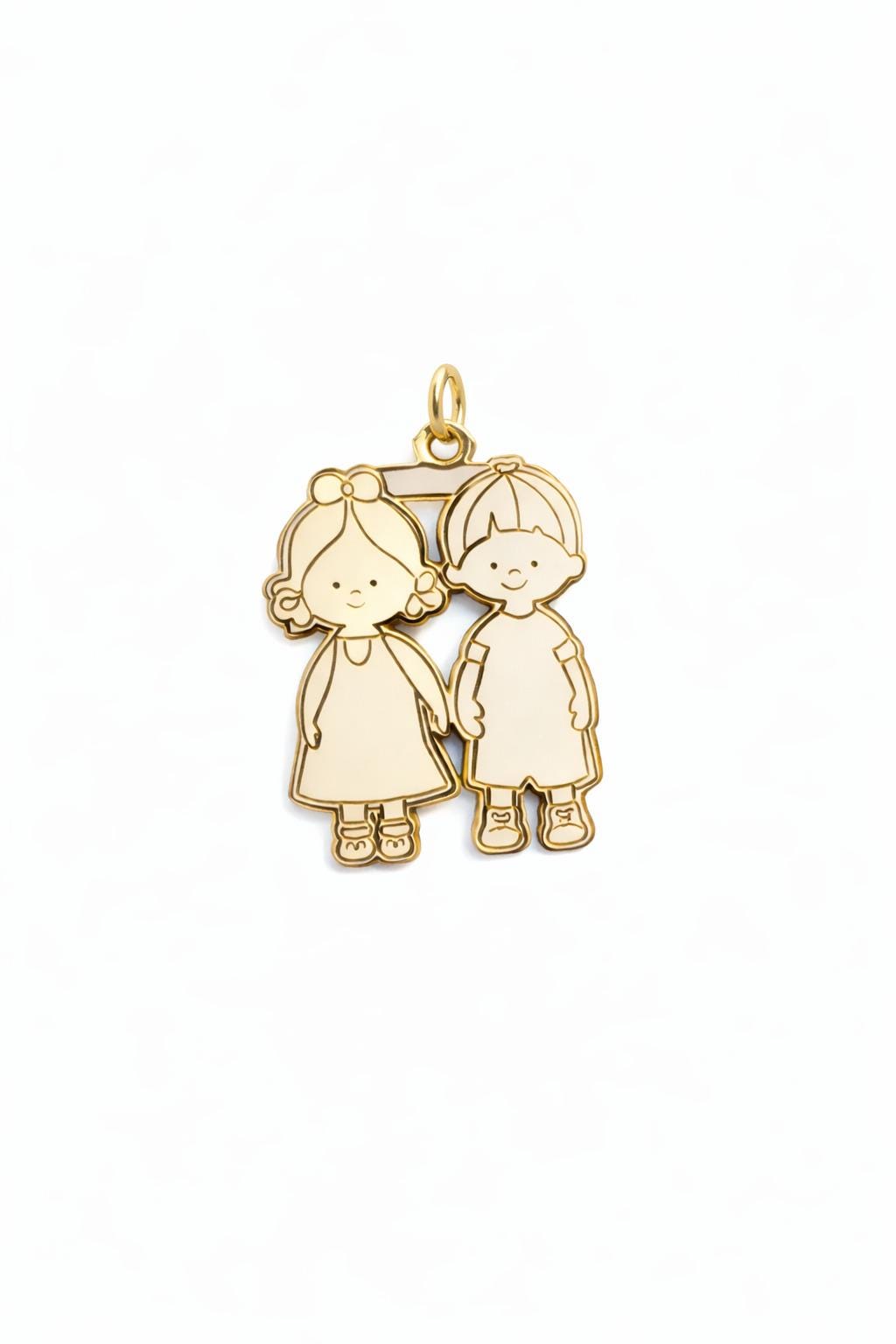 "Sibling Bond" Pendant - 14k Solid Gold