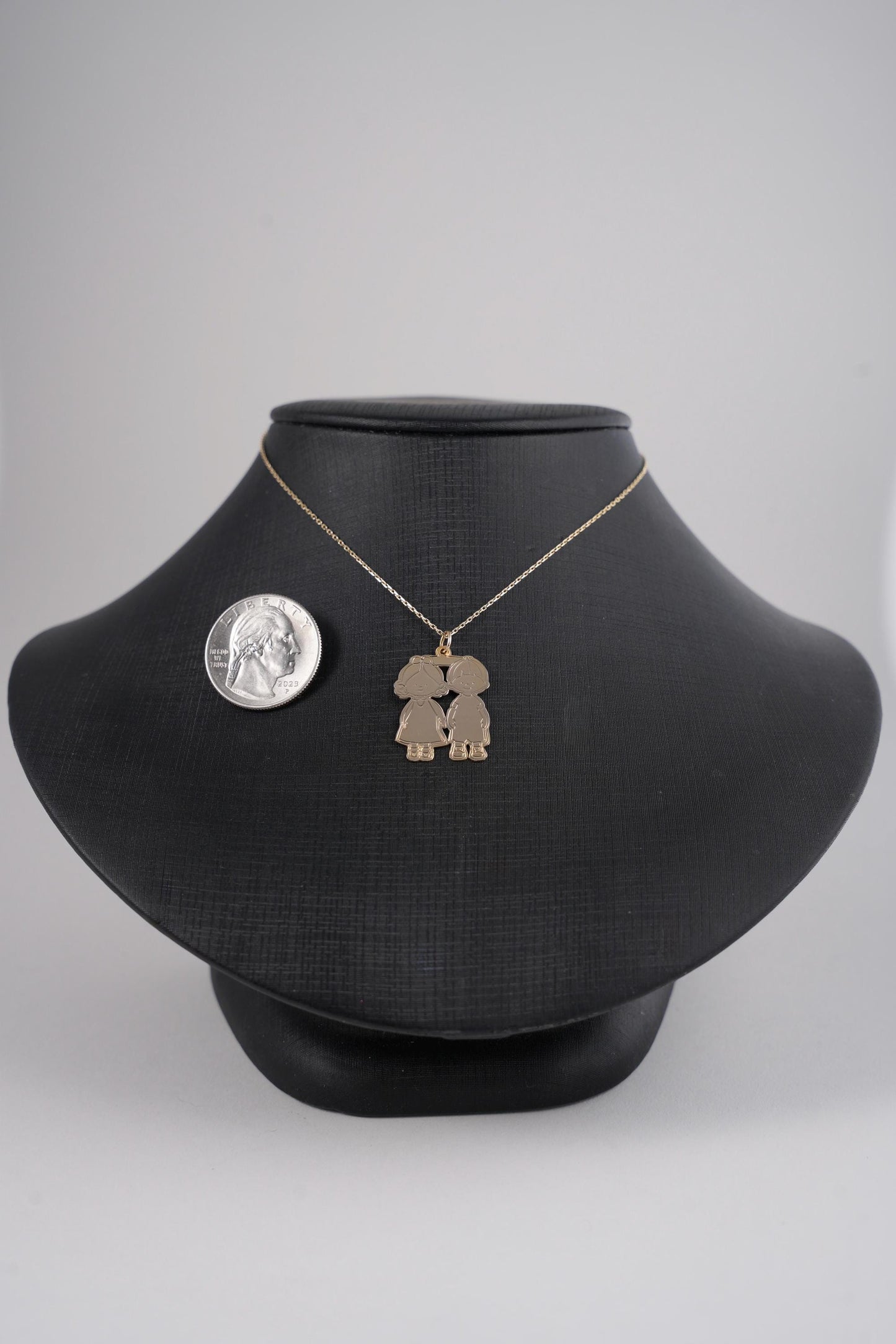 "Sibling Bond" Pendant - 14k Solid Gold