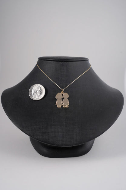 "Sibling Bond" Pendant - 14k Solid Gold
