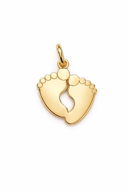"Two Feet" Pendant - 14k Solid Gold