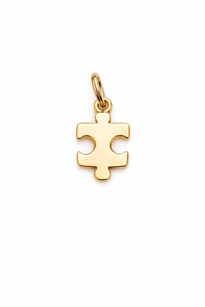 "Puzzle Piece" Pendant - 14K Solid Gold