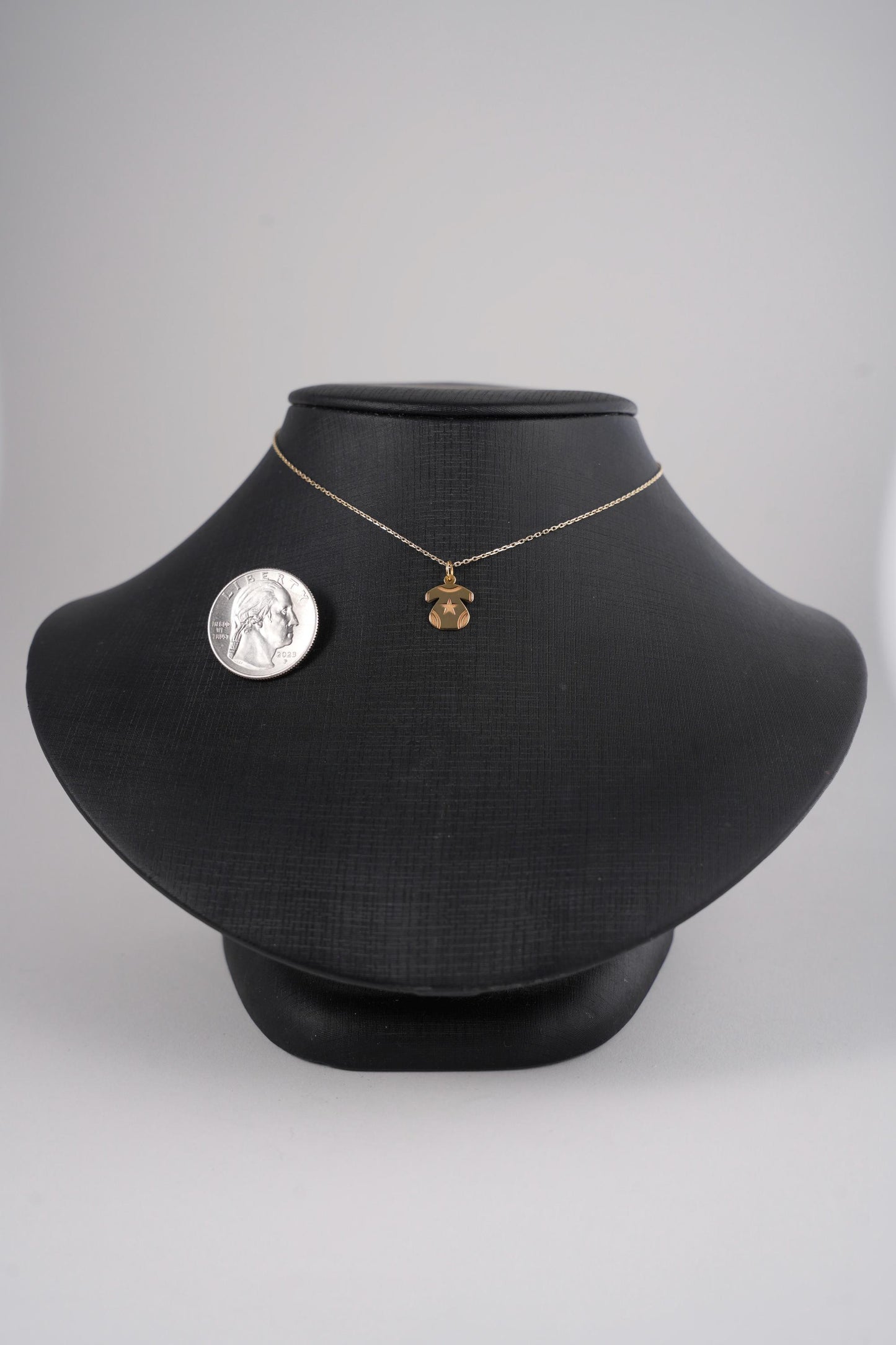 "Tiny Figure" Baby Girl Pendant - 14k Solid Gold